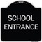 Signmission Designer Series School Entrance, Black & Silver Heavy-Gauge Aluminum Sign, 18" x 18", BS-1818-24451 A-DES-BS-1818-24451 - alternate 1